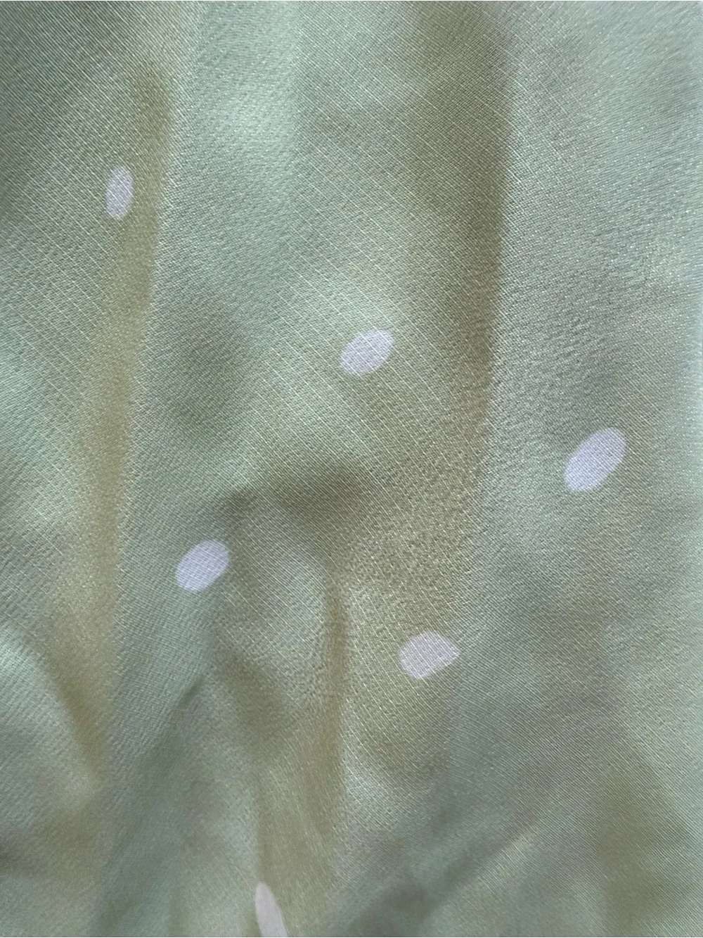 Princess Polly On Cloud Nine Open Back Dress in Sage Green w/ White Polka Dots - Picture 9 of 13